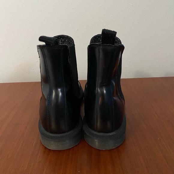 DR. MARTENS Doc Marten Flora Chelsea Smooth Black Leather Slip On - Picture 5 of 8